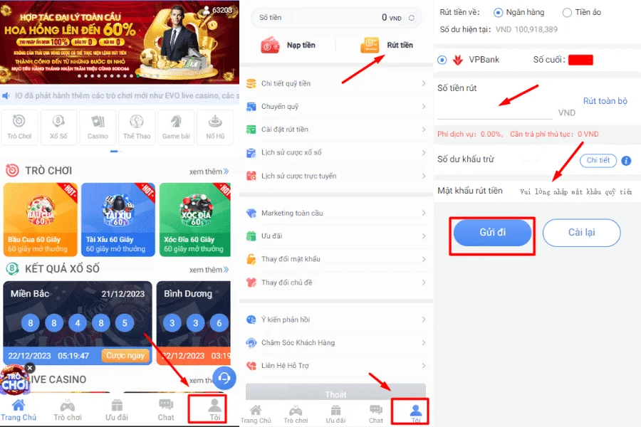rút tiền sodo